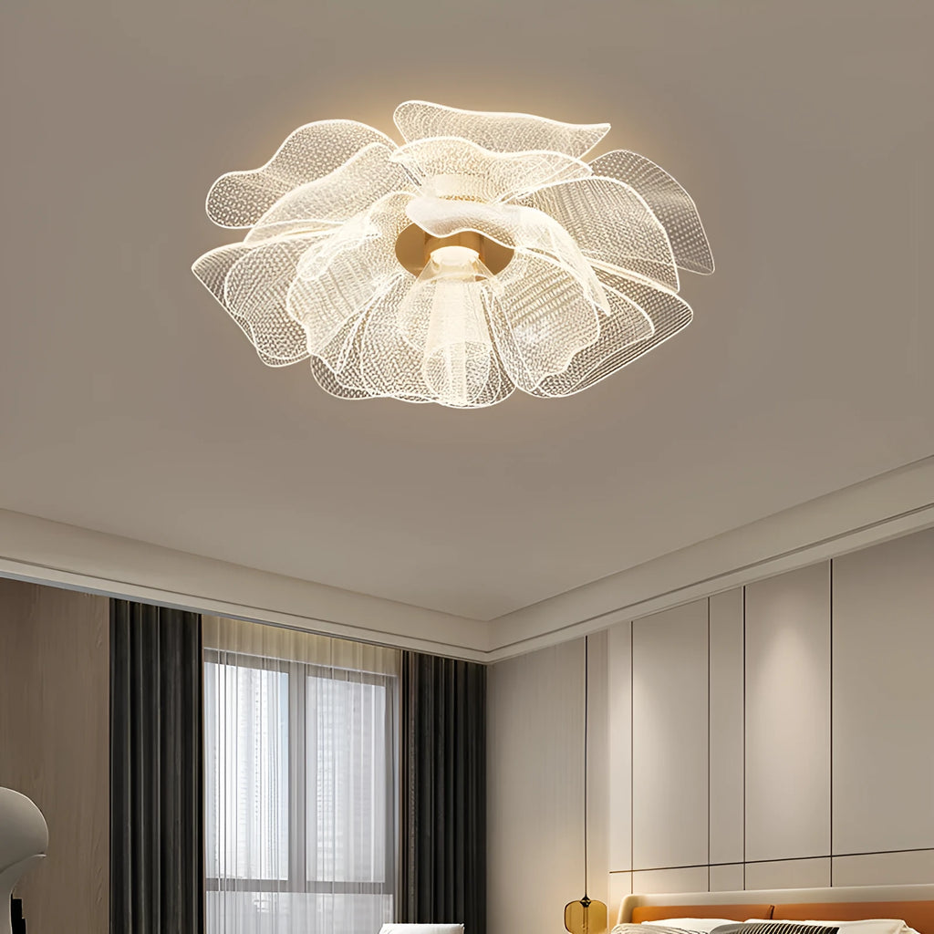 55cm acrylic flower ceiling light with iron frame and tricolour LED lighting