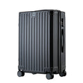 Aluminium frame hard shell ABS PC suitcase in avocado green with universal wheels.