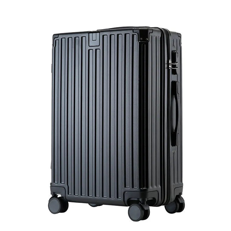 Aluminium frame hard shell ABS PC suitcase in avocado green with universal wheels.