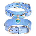 Pink microfiber and PU leather rhinestone dog collar for small dogs with sparkle stones