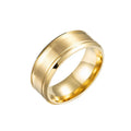 8mm stainless steel unisex ring with geometric circle design in black, gold or silver, sizes 5 to 14