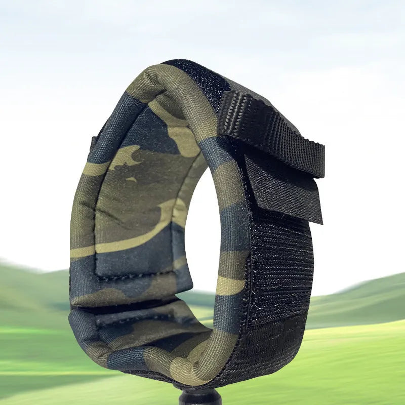High elasticity surfboard hand holding rope on a plain background.