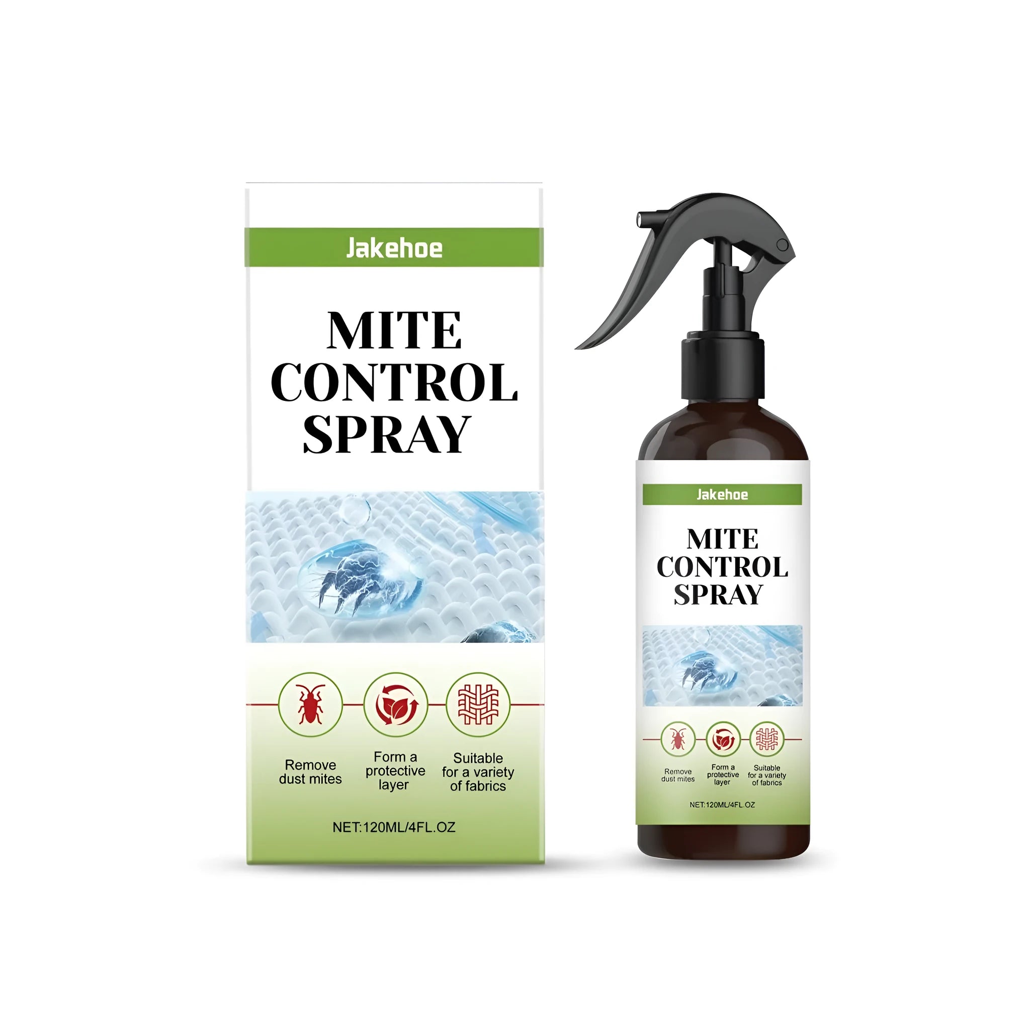 120ml mite control spray bottle for dust mite reduction in household fabrics and bedding