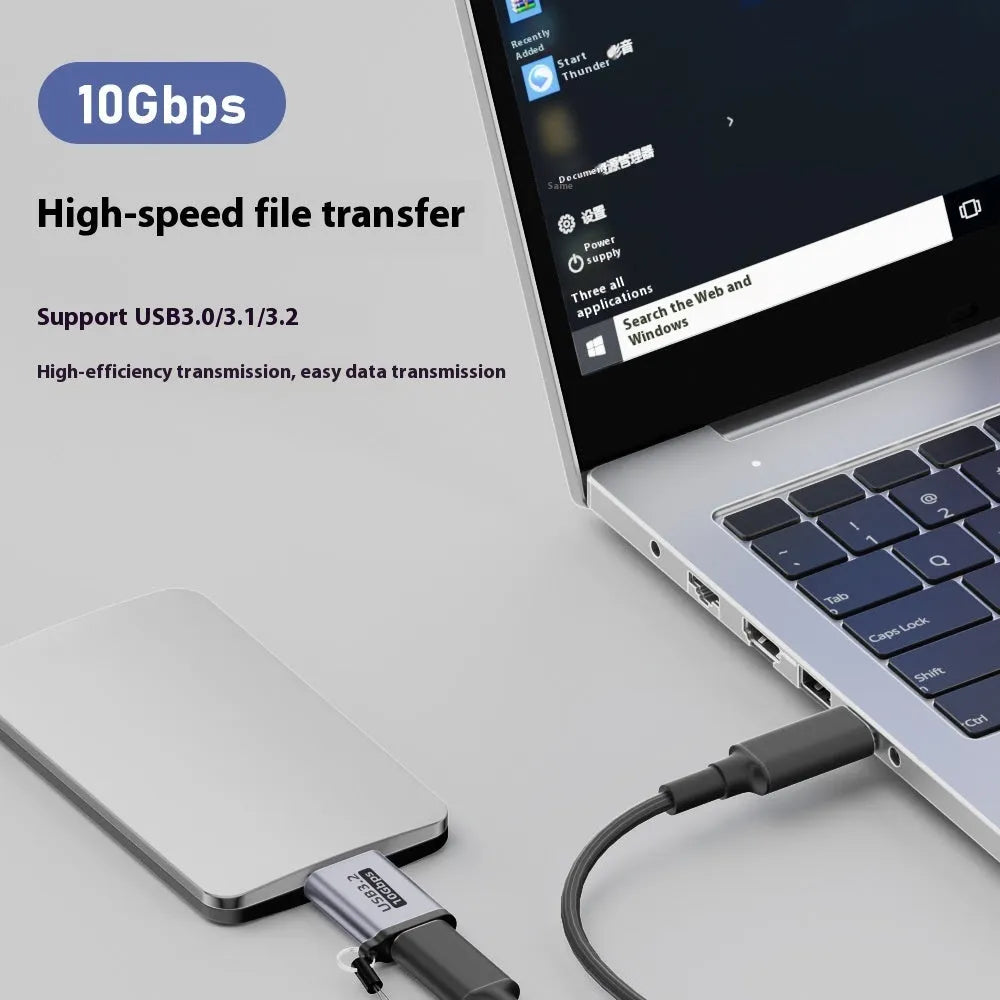 USB AM to Micro-B adapter connector for Micro-B interface devices