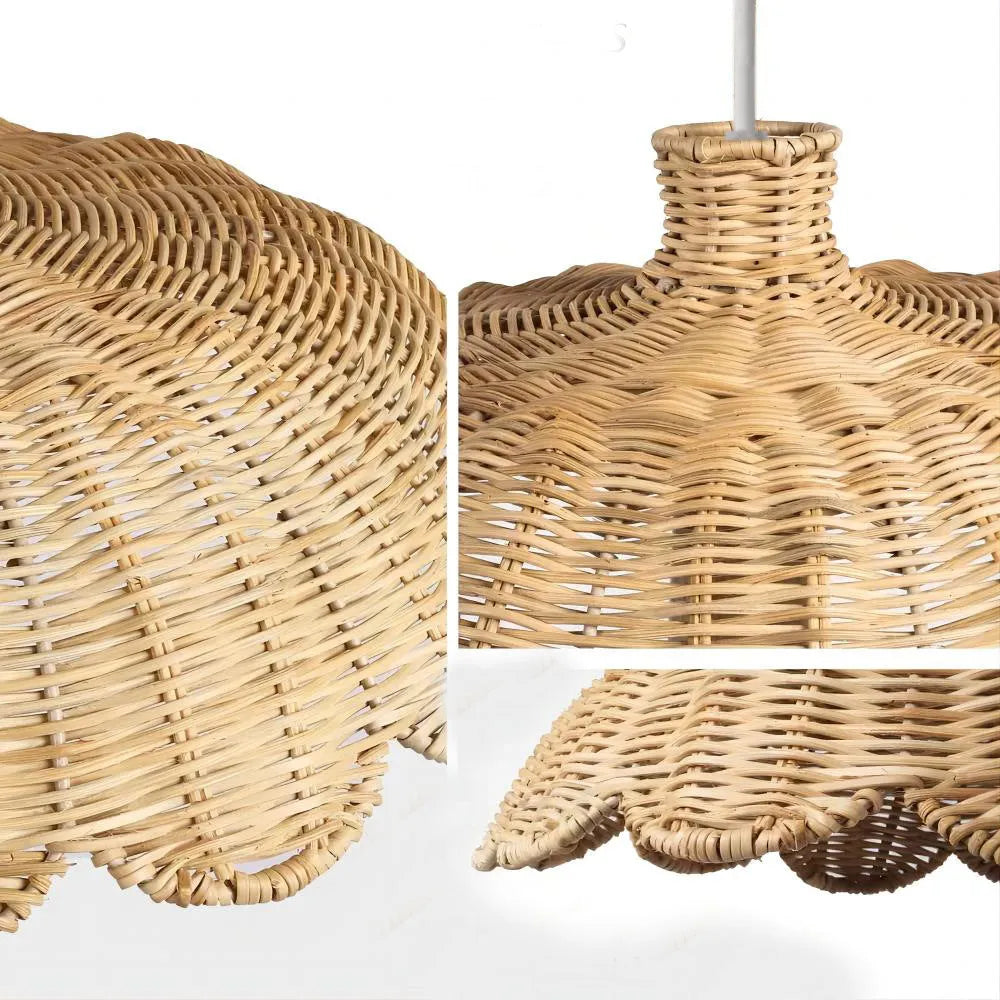 Retro bamboo woven wall lamp, 46x20cm, primary colour rattan finish, Nordic style acrylic light fitting for hotel or homestay
