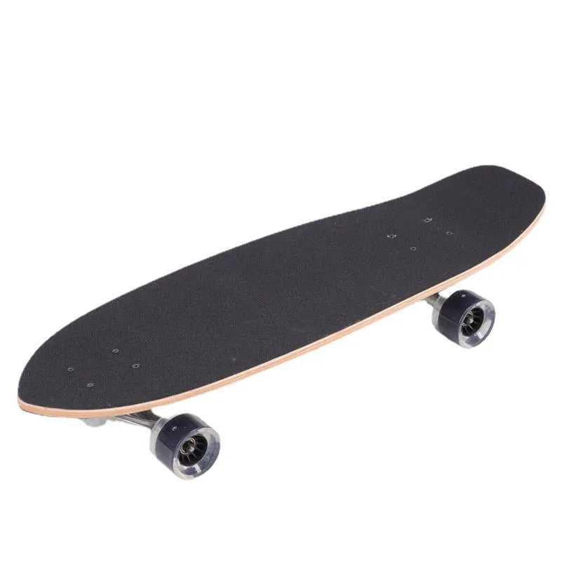 White maple wood street scooter with 31-inch deck for adult and child riders