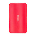 2.5 inch hard drive enclosure box in black, blue, or red with USB 3.0 cable, aluminium panel or simple version.