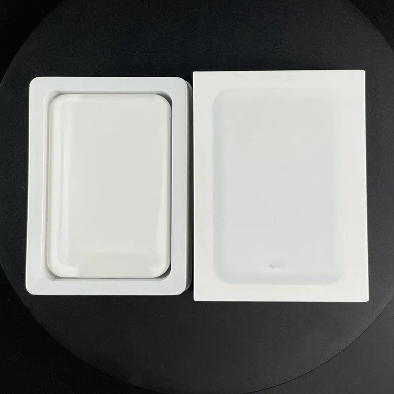 White magnetic wireless charger power bank showing creative design with 5000mAh capacity