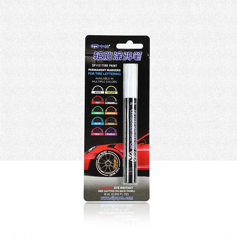 3.0mm waterproof paint repair pen for car tyre and wheel marking, refillable in ten colours