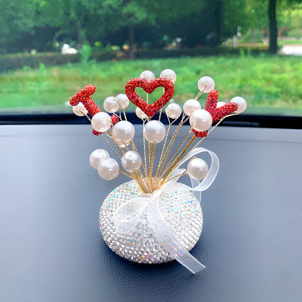 Clay diamond star car centre console decoration in pearl starry sky colours