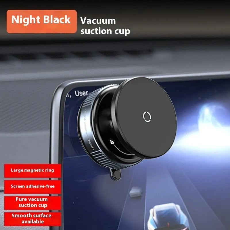 Magnetic car phone holder with suction cup mount, 7.5W, non-rechargeable, shown in black or white style options