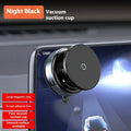 Magnetic car phone holder with suction cup mount, 7.5W, non-rechargeable, shown in black or white style options