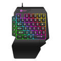 GK103S one-handed gaming mechanical keyboard with colour-changing backlit keys and 1.2m cable