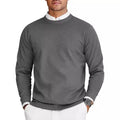Men's round neck sweater long sleeve knit in Coolmax fibre, available in multiple colours
