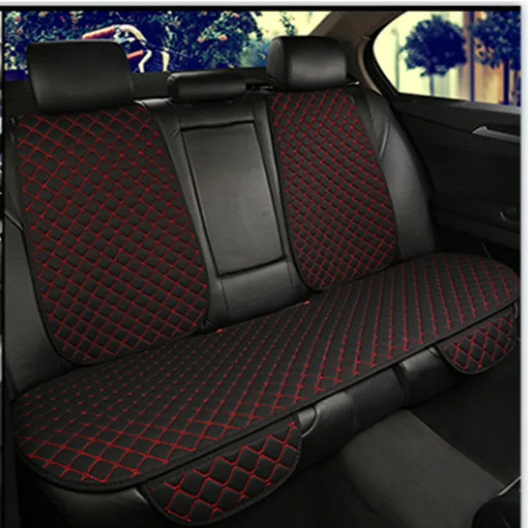 Linen universal car seat cushion in a choice of colours including cream, coffee, red, black gold, and classic black.