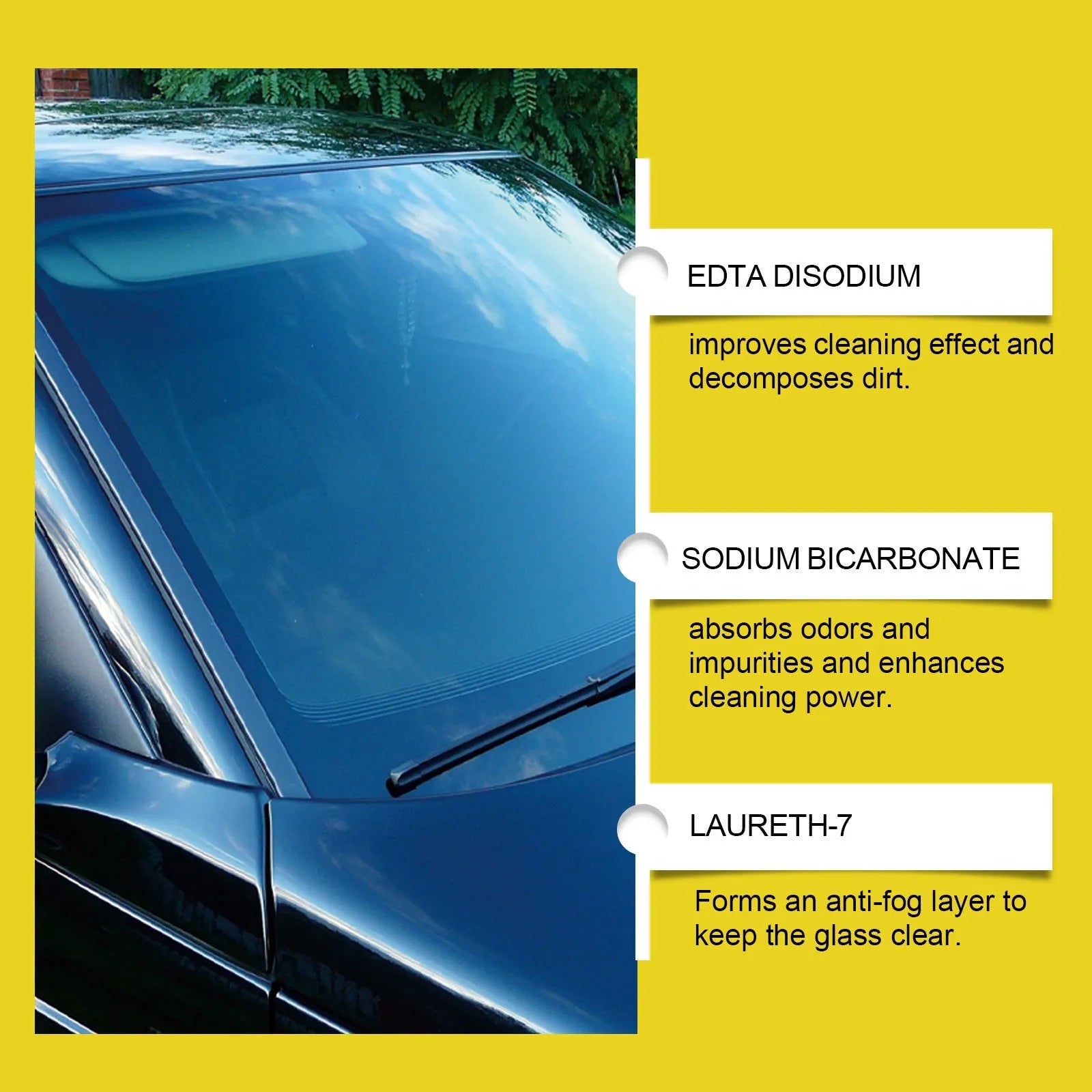 100ml car glass cleaning anti-fog spray bottle with trigger nozzle on white background