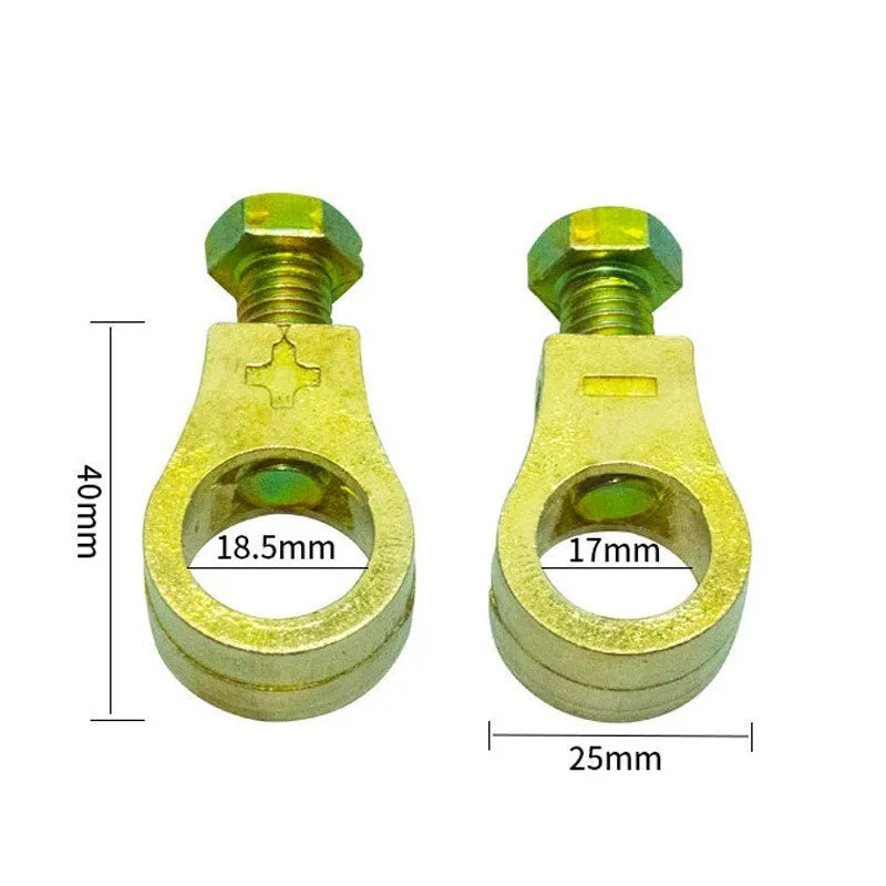 Pure copper 0-type automotive battery terminal clamp for secure cable connections.