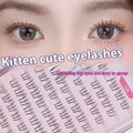 Kitten's paw false lower eyelashes with 12-row segmented design and 4-6mm length variation