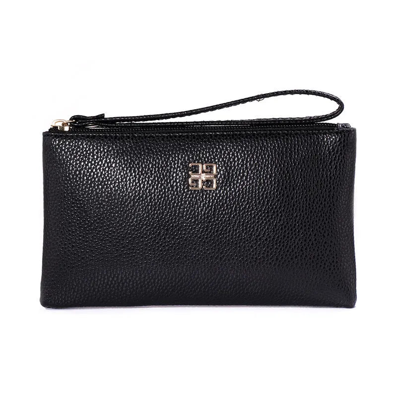 Long chain crossbody phone wallet handbag in PU leather available in multiple solid colours.