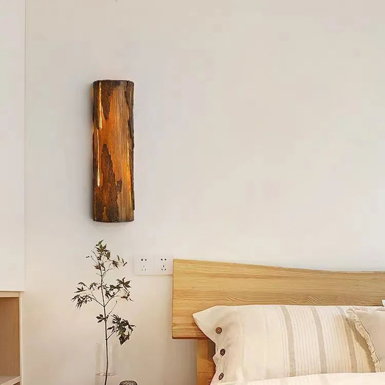 Creative retro rock-like outdoor waterproof wall lamp in model A gray for villa courtyard or garden wall.