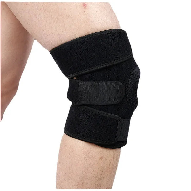 Spring support knee pad with nylon mercerised cloth and embedded springs for sports protection