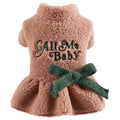 Polyester Berber fleece pet skirt with elastic waistband in baby letter pattern