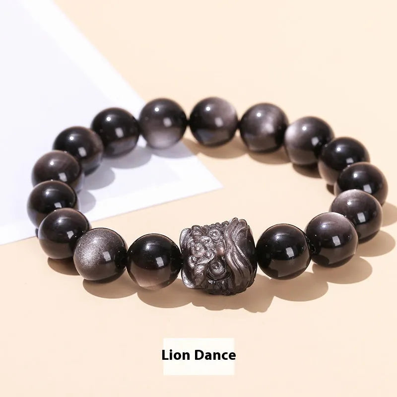 Natural crystal women's bracelet with jade, agate beads and silverstone star stones