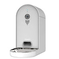 Smart automatic pet feeder with remote monitoring in Barbie pink and ivory white colour.