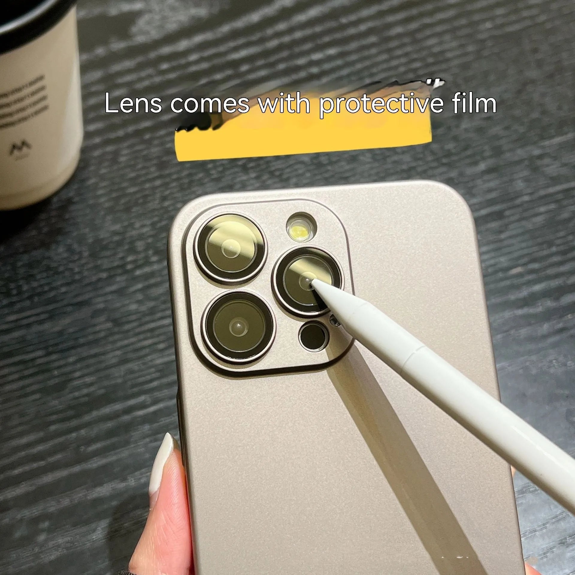 Ultra-thin frosted hard PC phone case for iPhone models 11 to 17 Pro Max, glaring gold with Chinese red accent
