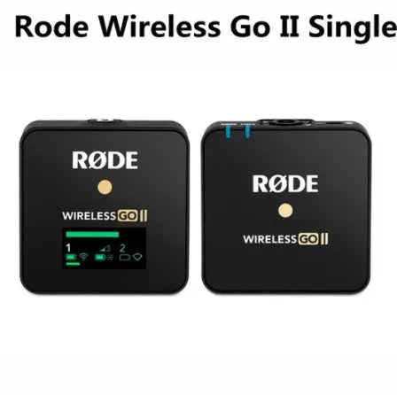 Wireless microphone 2nd generation with collar clip, 1 drag 2, for SLR camera and phone, 200m range, USB Type-C.