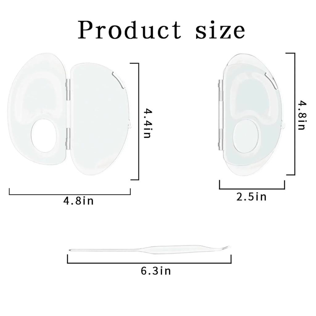 Transparent acrylic makeup mixing palette with storage groove and colour test areas