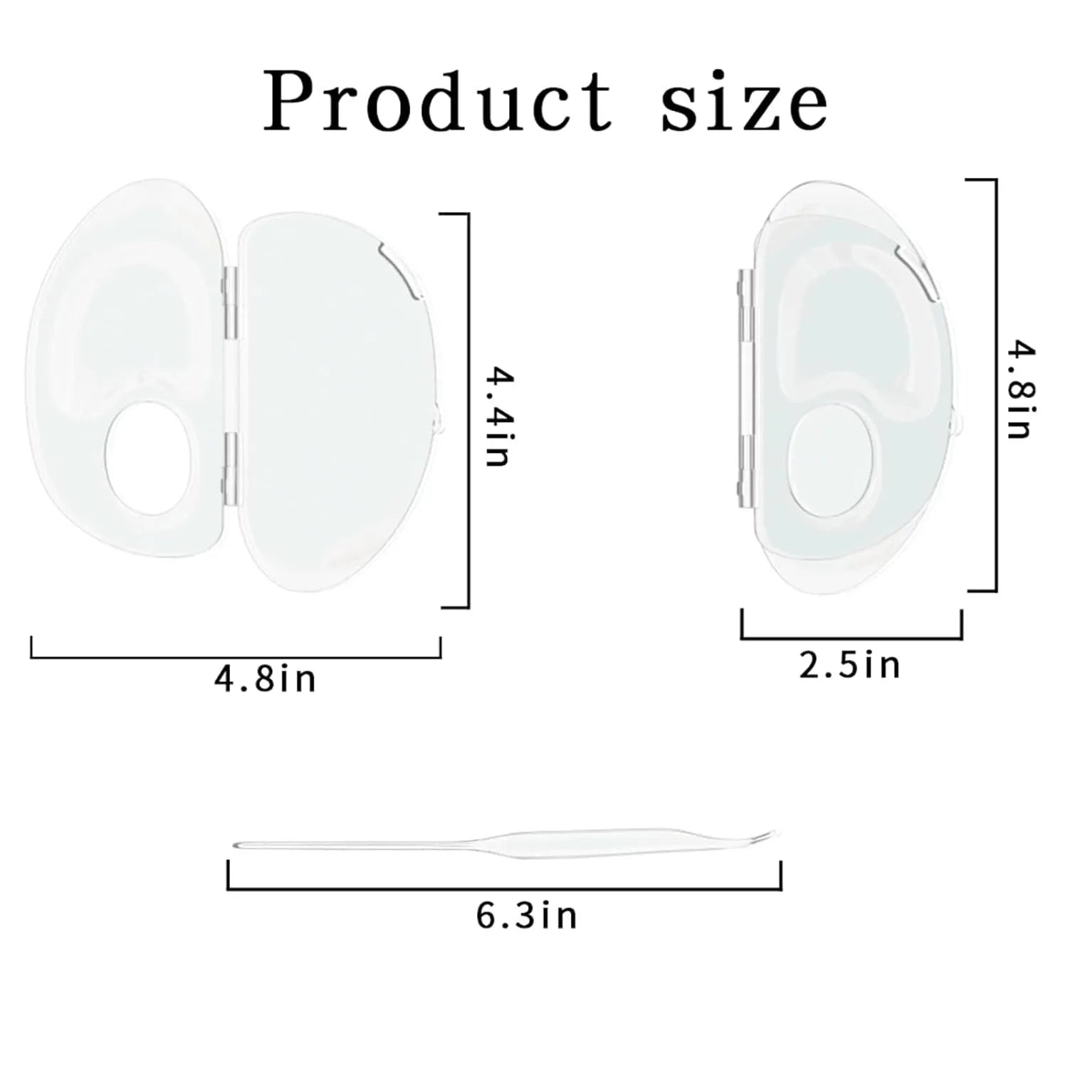 Transparent acrylic makeup mixing palette with storage groove and colour test areas
