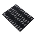 Gym equipment weight sticker labels for counterweight identification set 5-100kg 90mm length 20mm height Aspic colour