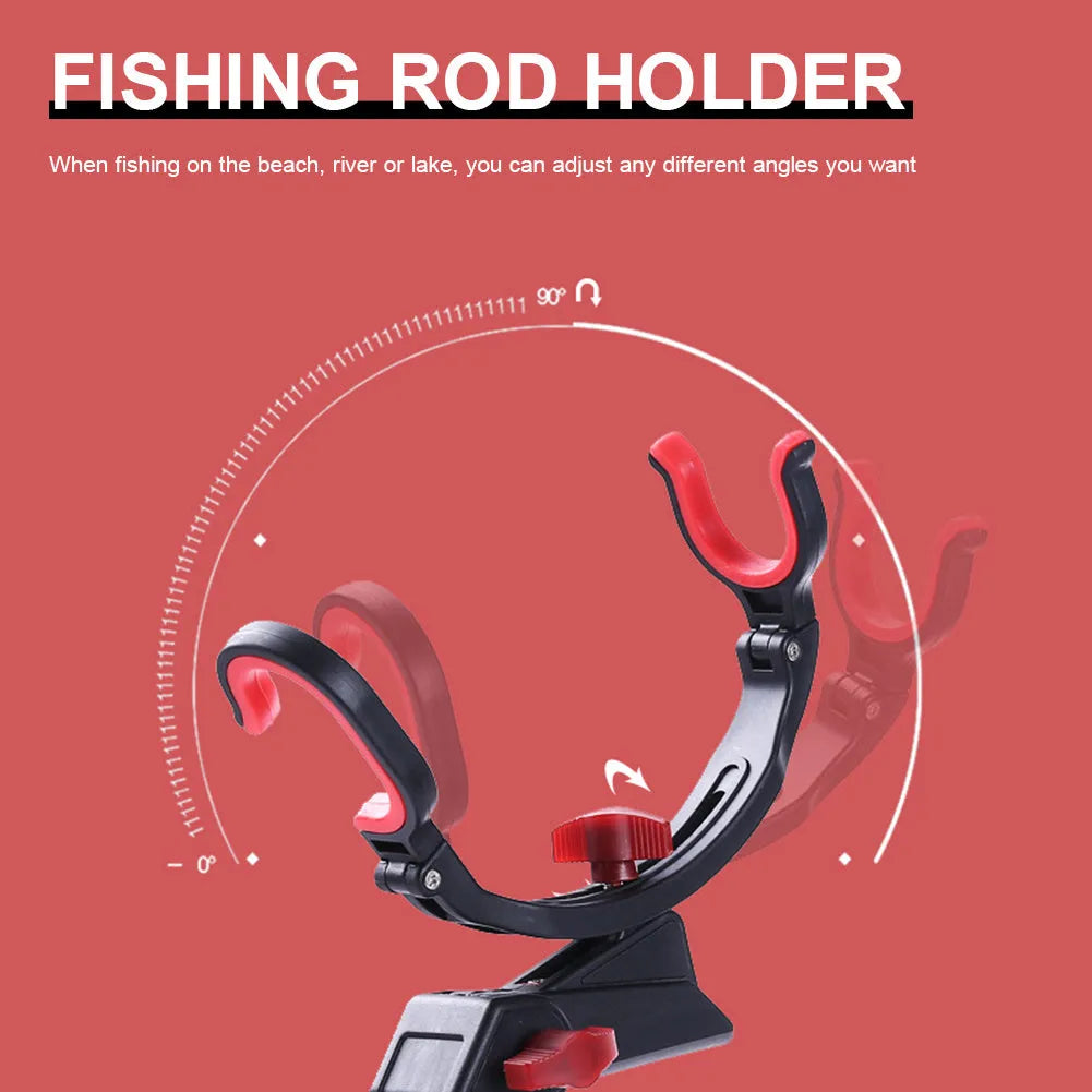 360 degree adjustable fishing rod holder with stainless steel spikes for beach or lake fishing