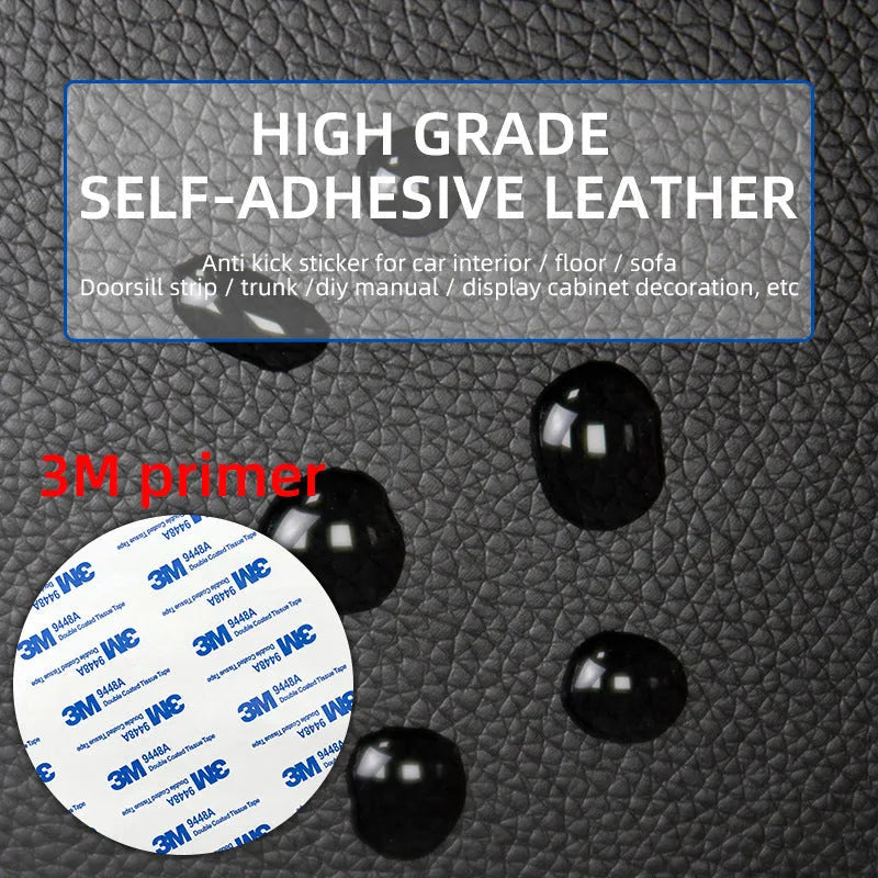 Self adhesive PU leather sheet for sofa and car repair, 120cm wide, 1mm thick, available in multiple colours and sizes
