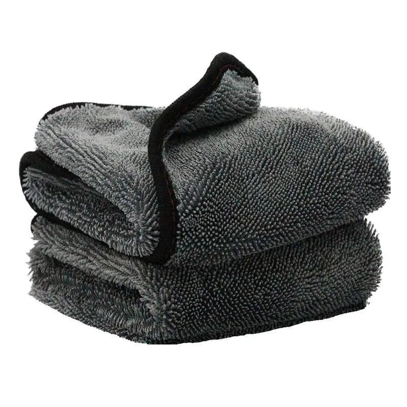 Grey microfiber car wash towel measuring 40x40cm for automobile cleaning