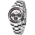 Berjani men's stainless steel chronograph watch with 40mm dial and Seiko VK63 movement