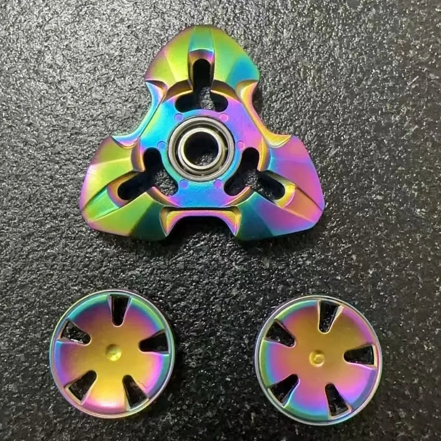 Alloy decompression rotating fingertip gyro toy in gun colour and colourful options for adults