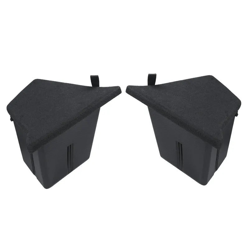 Tesla Model Y and Model 3 trunk side storage box covers in TPE and ABS materials