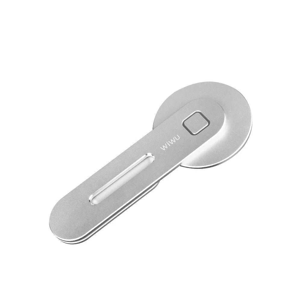 Silver aluminium alloy desktop phone stand, model ZM306, wireless charging magnetic bracket for general phones