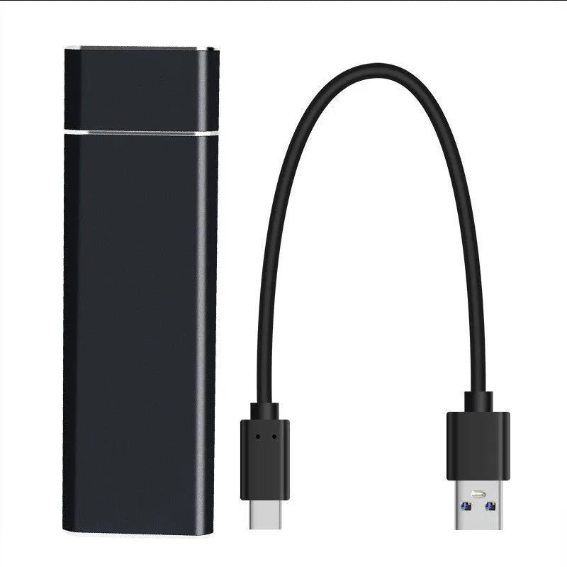 Sapphire blue portable external solid state hard drive with metal shell for phones and computers