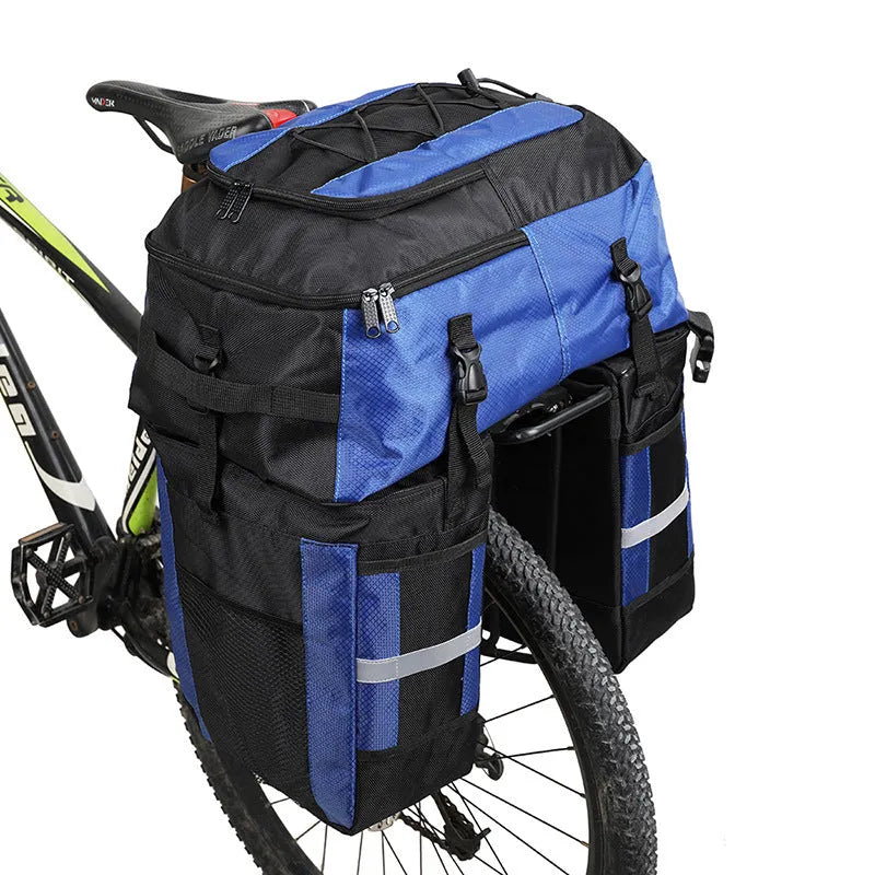 Rhino brand 70 litre green bicycle rear storage pannier bag for long-distance touring