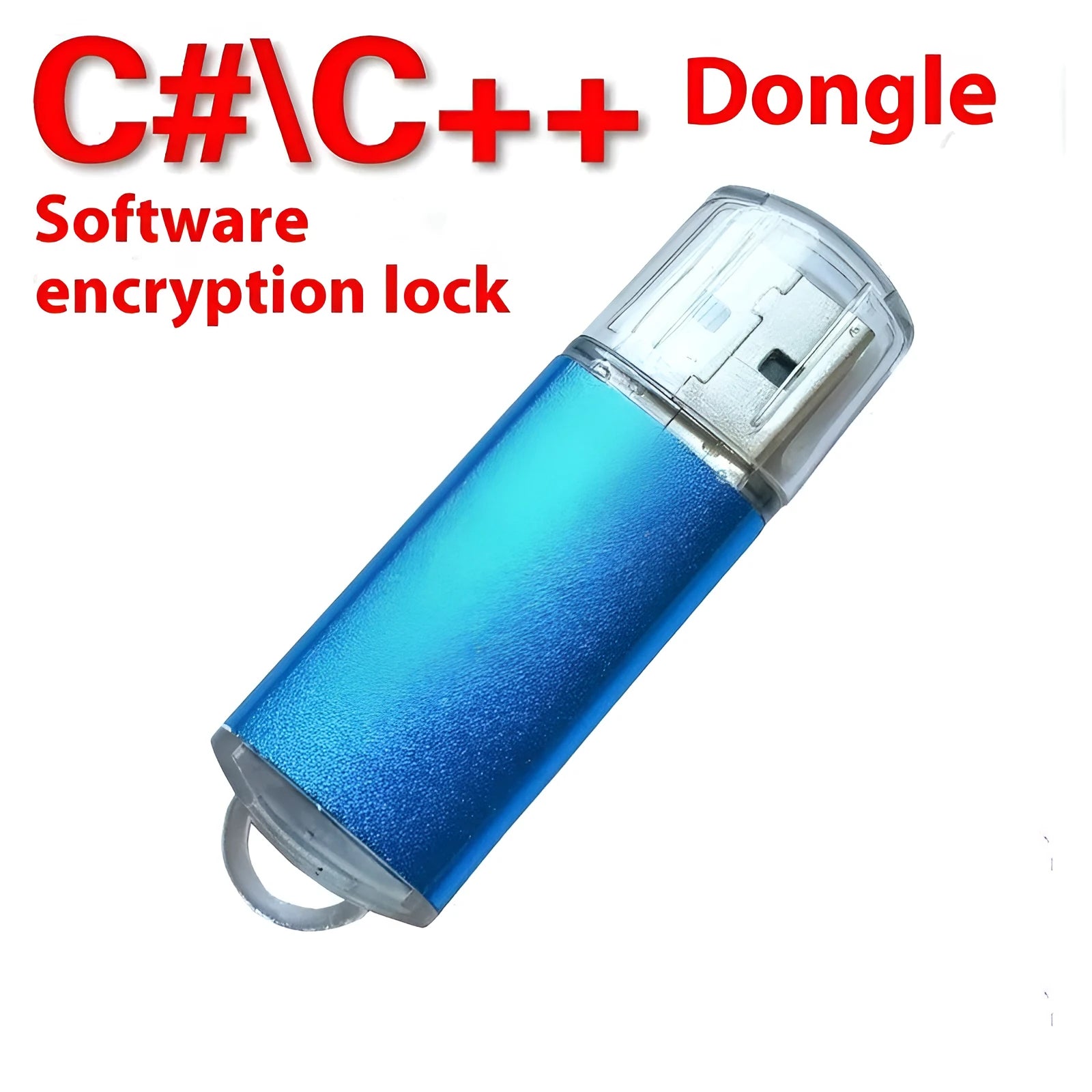 Software encryption lock USB dongle with metal shell in multiple colours including black blue gold green purple red rose red