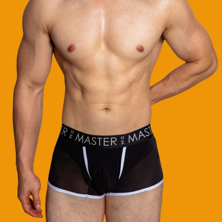 Men's low waist quick-drying ice silk shorts in five solid colours