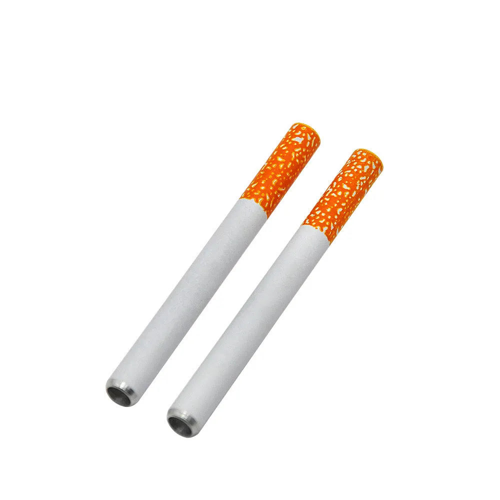 78mm aluminium cigarette shaped smoke pipe with filter keychain design on keyring