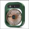 Green and white portable USB misting fan with water tank and adjustable vents