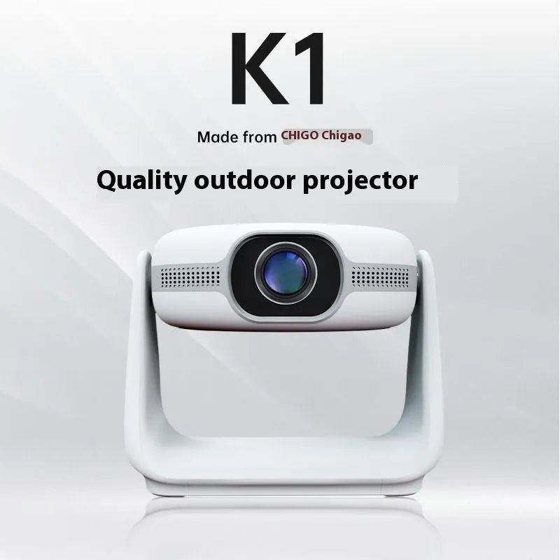 5G intelligent voice projector with 1920x1080dpi resolution, 1500 lumens brightness, and WiFi smart control for direct wall projection