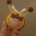 Handmade crocheted bee colonies for woolen dolls in plush material