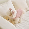 Light coffee coloured polyester pet warm coat for dogs or cats in size medium
