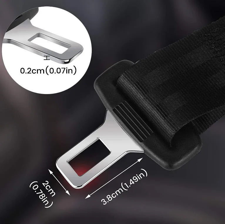 36cm black ribbon car seat belt extender for 21mm belt inserts